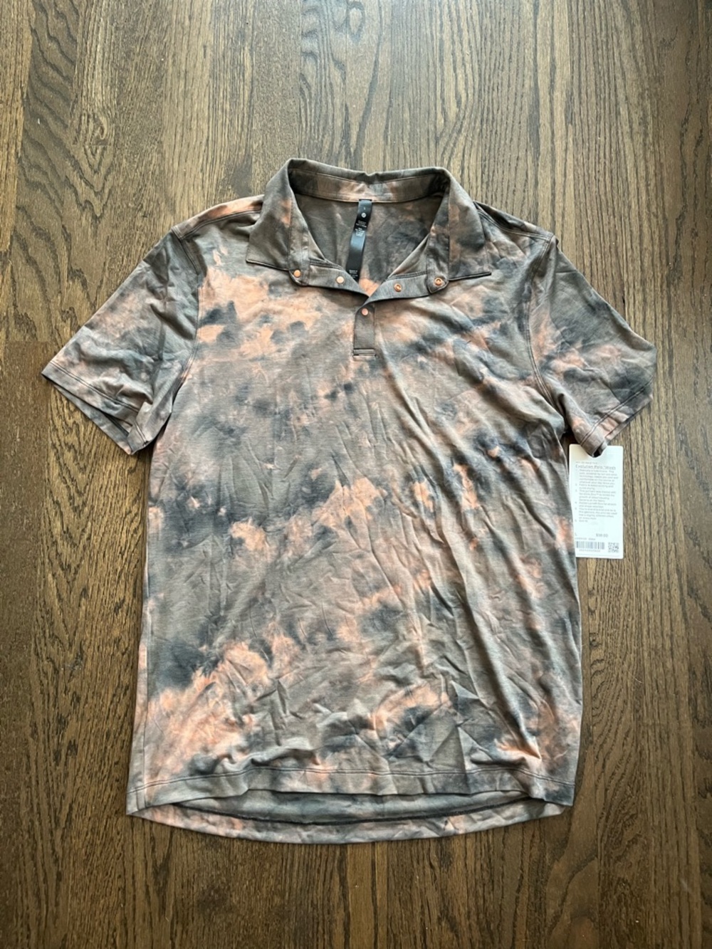 lululemon athletica Men's Tie-Dye Polo in Gray & Peach